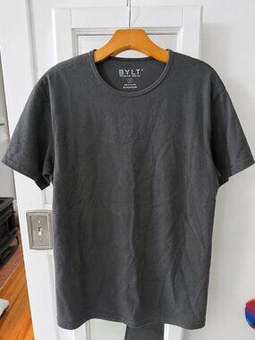 BYLT Premium Basics Drop-Cut Tee Charcoal Medium